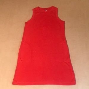 NWT Old Navy red sleeveless t-shirt casual mini dress with pockets. Size XS.